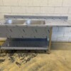 RVS Spoeltafel dubbele spoelbakken Premium-line 200 cm Horeca