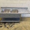 RVS Spoeltafel dubbele spoelbakken Premium-line 200 cm Horeca - Afbeelding 2