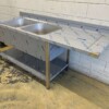 RVS Spoeltafel dubbele spoelbakken Premium-line 200 cm Horeca - Afbeelding 3