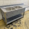 RVS Spoeltafel dubbele spoelbakken Premium-line 200 cm Horeca - Afbeelding 4