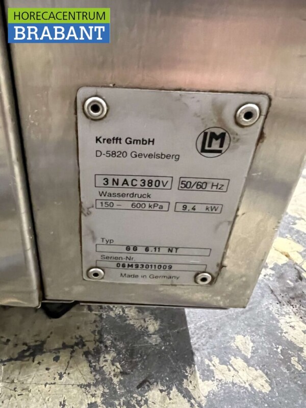 RVS Krefft combisteamer steamer 6 x 1/1 GN 400V Horeca - Afbeelding 6