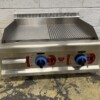RVS Bakplaat Grillplaat 1/2 geribbeld 65,5 cm PROPAAN Horeca