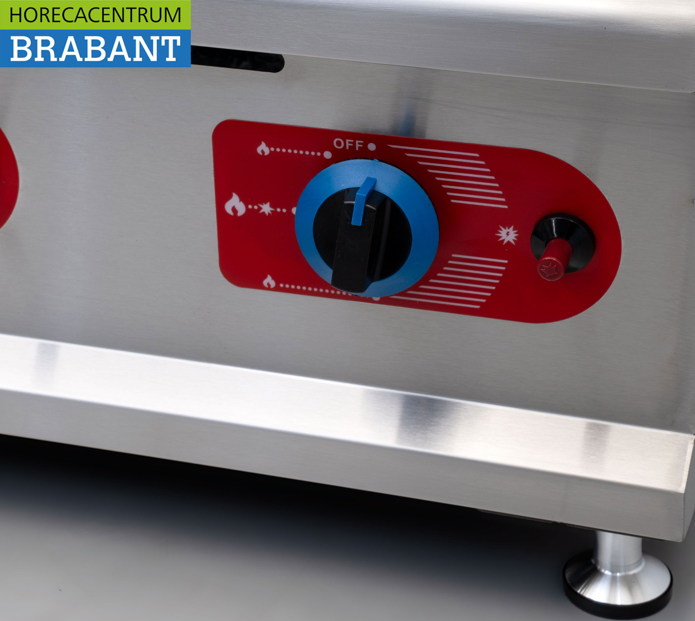 HCB RVS Bakplaat Grillplaat 1/2 geribbeld 65,5 cm PROPAAN Horeca - Afbeelding 4