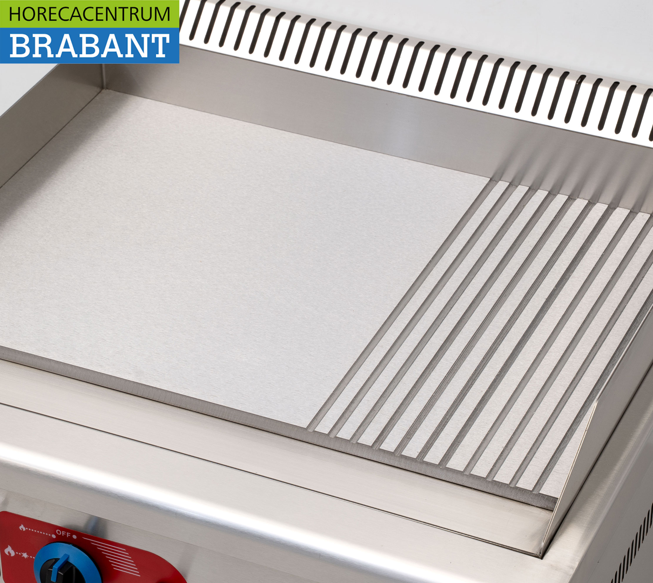 HCB RVS Bakplaat Grillplaat 1/2 geribbeld 65,5 cm PROPAAN Horeca - Afbeelding 5