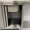 HCB RVS Spoeltafel dubbele spoelbakken Premium-line 2 schuifdeuren 160 cm Horeca - Afbeelding 5