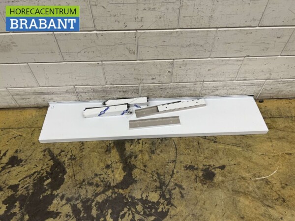 RVS Wandschap schap 150 x 30 cm Horeca - Afbeelding 2