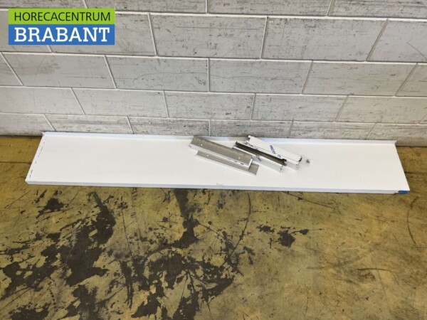 RVS Wandschap schap 200 x 30 cm Horeca - Afbeelding 2