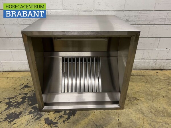 RVS Afzuigkap Dampkap met lamellen filters 100 x 95 cm Doos model Horeca