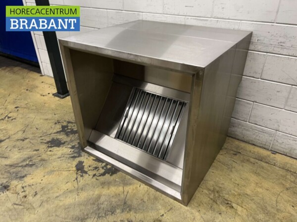 RVS Afzuigkap Dampkap met lamellen filters 100 x 95 cm Doos model Horeca - Afbeelding 2