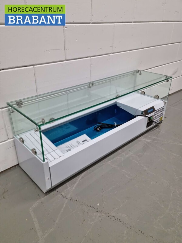 RVS Polar G608 Opzetvitrine Opzet koelvitrine saladière 5 x 1/4 GN 120 cm Horeca - Afbeelding 3