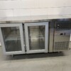 RVS Koelwerkbank 2 glasdeuren glazen deur 1/1 GN 136 cm 230V Horeca