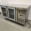 RVS Koelwerkbank 2 glasdeuren glazen deur 1/1 GN 136 cm 230V Horeca - Afbeelding 2