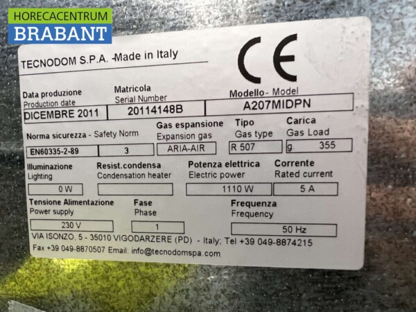 RVS Tecnodom Koel-vriescombinatie koelvriescombinatie 700 liter 230V Horeca - Afbeelding 7