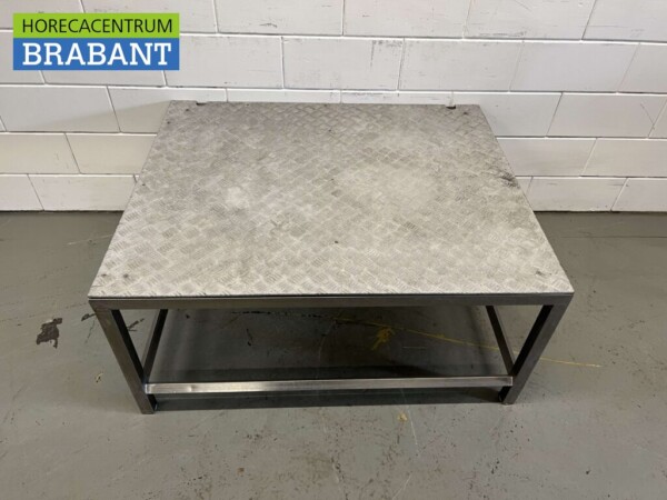 RVS Plateau tafel 120 x 100 x 56 Horeca - Afbeelding 2