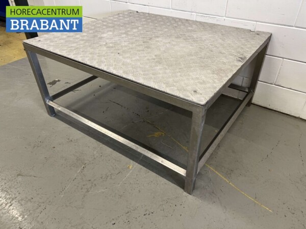 RVS Plateau tafel 120 x 100 x 56 Horeca - Afbeelding 4