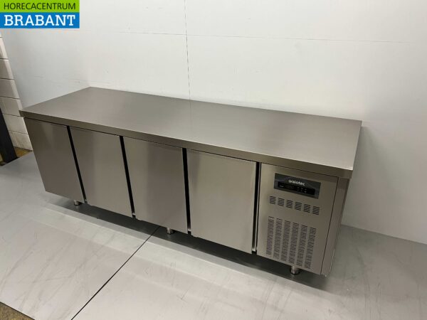RVS Coreco Premium koelwerkbank 4 deuren 1/1 gastronorm 224,5 cm Horeca - Afbeelding 2