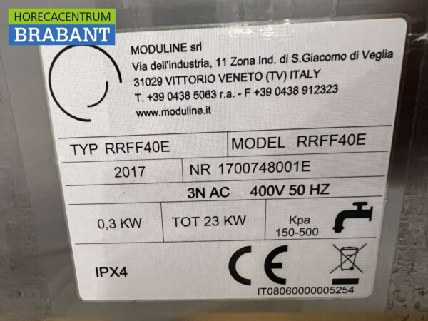 RVS Moduline RRFF40E Regenereerkast Regeneratie Oven XXL 400V Horeca - Afbeelding 6