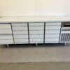 RVS Coreco Premium koelwerkbank 2 laden en 3 deuren 1/1 gastronorm 224,5 cm Horeca