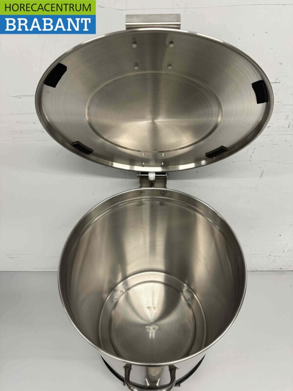 RVS Prullenbak afvalbak vuilnisbak met voetbediening 100 liter Horeca - Afbeelding 5