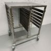RVS Dubbele regaalwagen 12 x 1/1 GN gastronorm 74 cm Horeca - Afbeelding 3