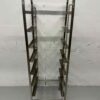 RVS Regaalwagen voor 7 waskratten waskorven 50 x 50 cm Horeca