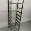 RVS Regaalwagen voor 7 waskratten waskorven 50 x 50 cm Horeca - Afbeelding 2