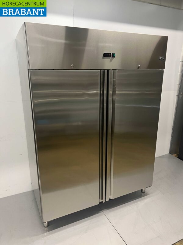 RVS Dubbeldeurs 2-deurs Vriezer Vrieskast Monoblock 1350 liter 230V Horeca - Afbeelding 3