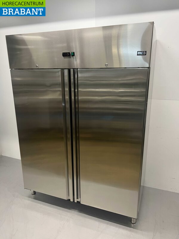 RVS Dubbeldeurs 2-deurs Vriezer Vrieskast Monoblock 1350 liter 230V Horeca - Afbeelding 2