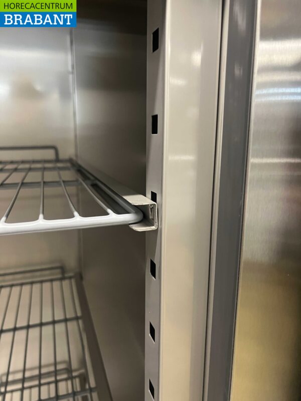 RVS Dubbeldeurs 2-deurs Vriezer Vrieskast Monoblock 1350 liter 230V Horeca - Afbeelding 5