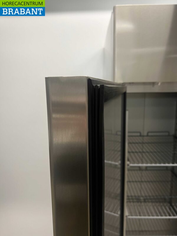 RVS Dubbeldeurs 2-deurs Vriezer Vrieskast Monoblock 1350 liter 230V Horeca - Afbeelding 6