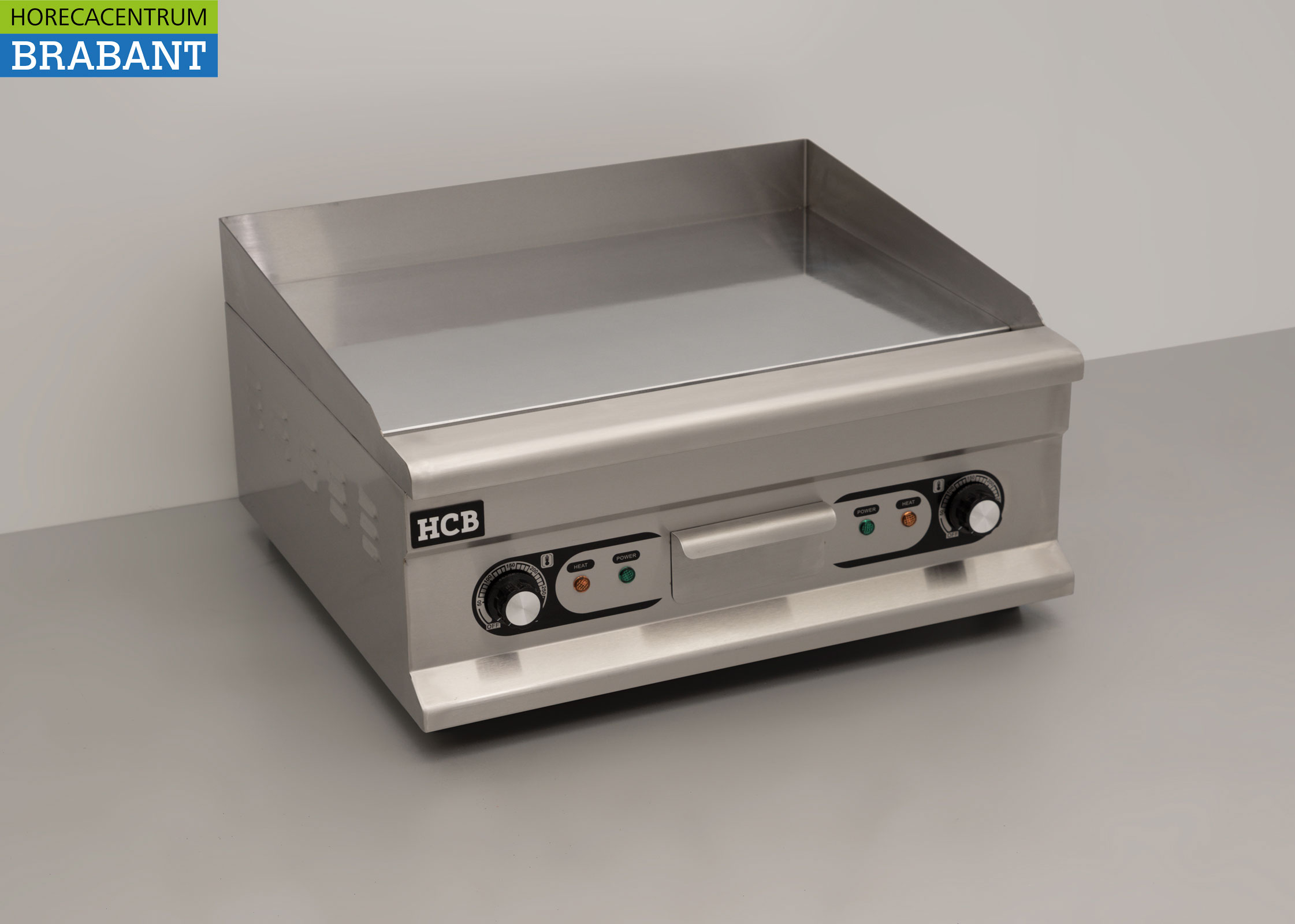 RVS Spiegel Grillplaat Bakplaat Chroom bakplaat 60 cm 400V Horeca - Afbeelding 3