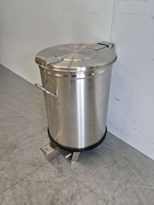 RVS Saro prullenbak afvalbak met voetpedaal 50 liter Horeca - Afbeelding 2