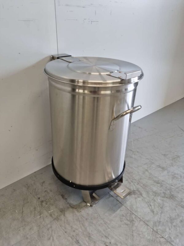 RVS Saro prullenbak afvalbak met voetpedaal 50 liter Horeca - Afbeelding 3