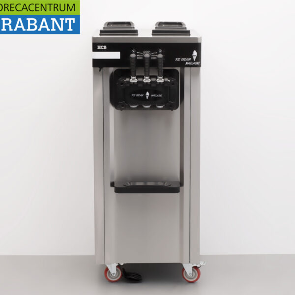 HCB RVS Verrijdbare softijsmachine 2 smaken 230V Horeca