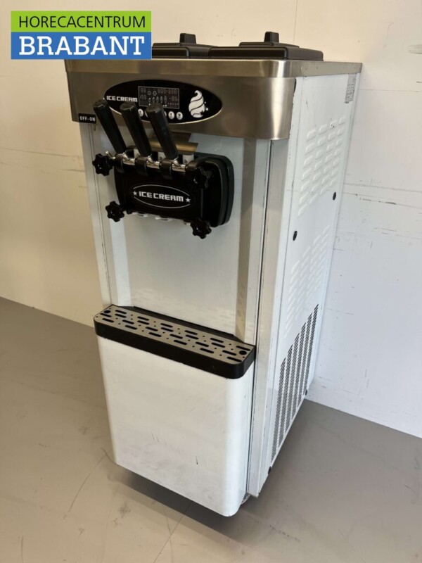 RVS Verrijdbare softijsmachine 2 smaken 230V Horeca - Afbeelding 2