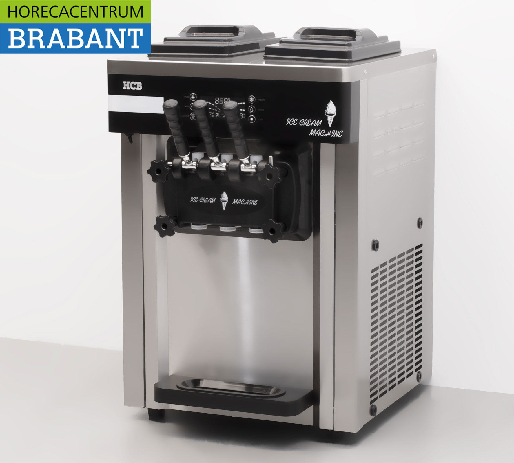 HCB RVS Softijsmachine 2 smaken 230V Horeca - Afbeelding 2