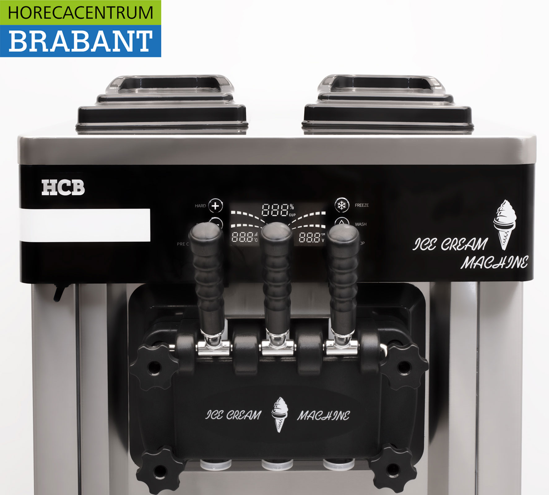 HCB RVS Softijsmachine 2 smaken 230V Horeca - Afbeelding 3