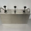 HCB RVS Sauzenbar 3 Dubbele Sauspomp Sausdispenser 3 x 4 liter Horeca