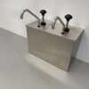 HCB RVS Sauzenbar Dubbele Sauspomp Sausdispenser 2 x 4 liter Horeca - Afbeelding 2