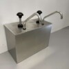 HCB RVS Sauzenbar Dubbele Sauspomp Sausdispenser 2 x 4 liter Horeca - Afbeelding 3