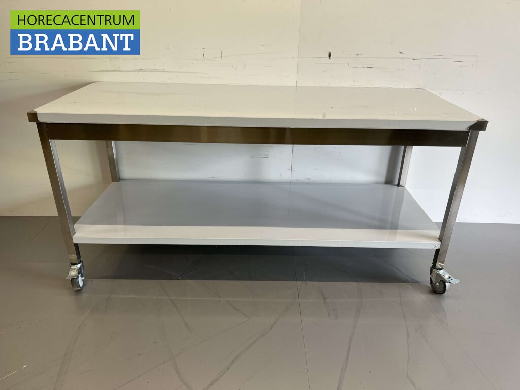 inflatie Eerste Hiel RVS Verrijdbare Werktafel Tafel 180 x 70 x 85 cm Horeca - Horecacentrum  Brabant