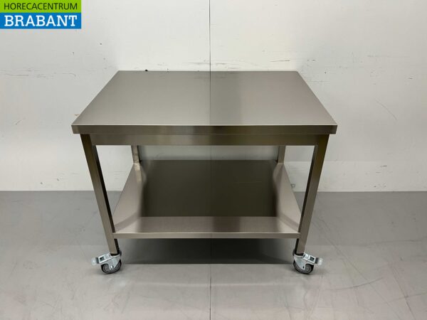 RVS HCB Verrijdbare Werktafel Tafel Op Wielen 100 x 70 x 85 cm Horeca