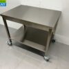 RVS HCB Verrijdbare Werktafel Tafel Op Wielen 100 x 70 x 85 cm Horeca - Afbeelding 3