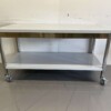 RVS Verrijdbare Werktafel Tafel Op Wielen 160 x 70 x 85 cm Horeca