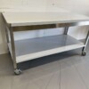RVS Verrijdbare Werktafel Tafel Op Wielen 160 x 70 x 85 cm Horeca - Afbeelding 3