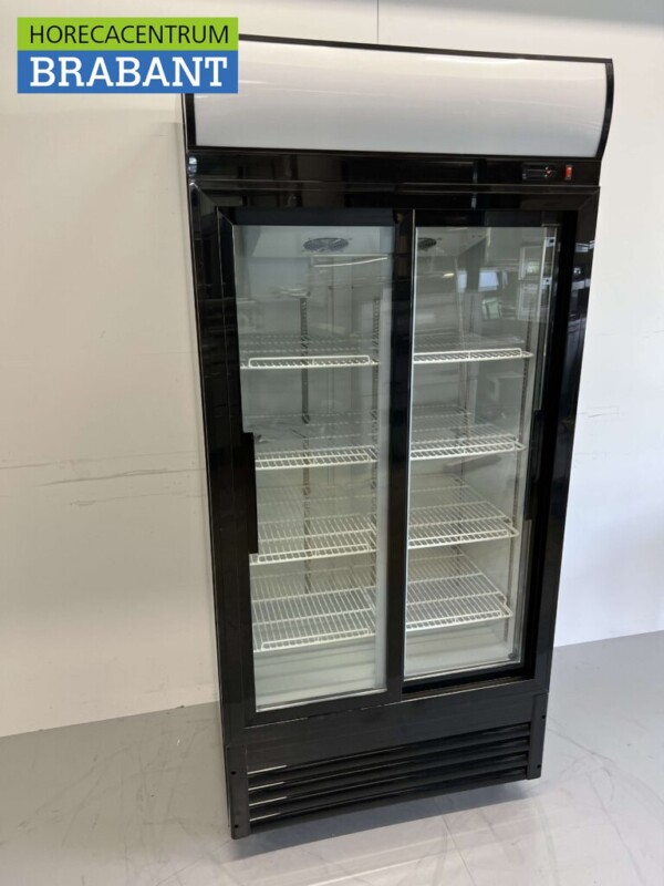 Dubbeldeurs glasdeurkoeling Koelkast Drankkoelkast Schuifdeuren 630 liter 230V Horeca