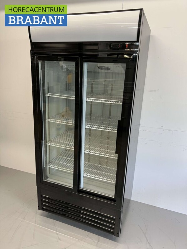Dubbeldeurs glasdeurkoeling Koelkast Drankkoelkast Schuifdeuren 630 liter 230V Horeca - Afbeelding 2