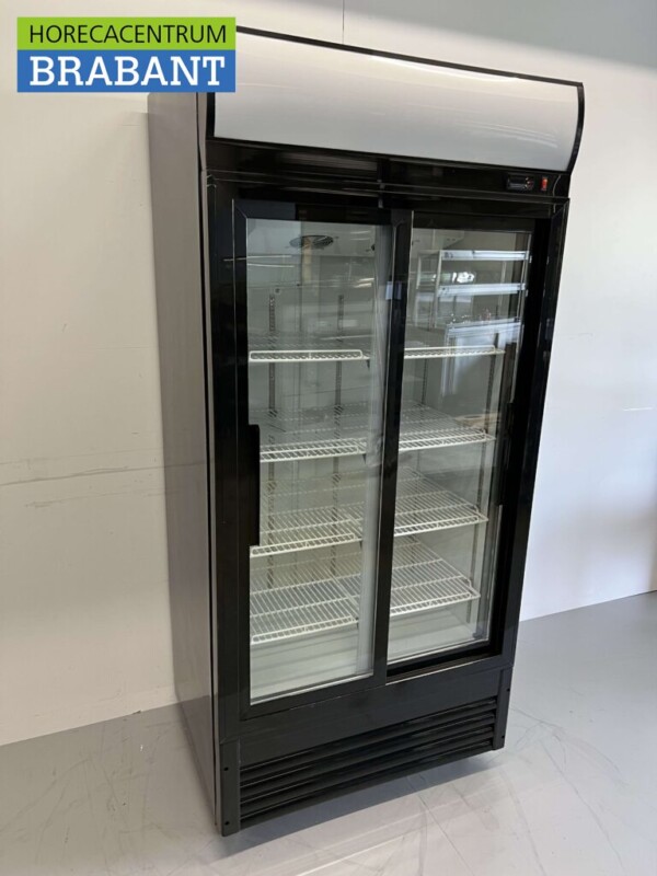 Dubbeldeurs glasdeurkoeling Koelkast Drankkoelkast Schuifdeuren 630 liter 230V Horeca - Afbeelding 3
