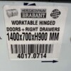RVS Werkkast Kast Werktafel 2 klapdeuren en 3 laden 140 cm Horeca - Afbeelding 6