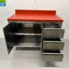 RVS HCB Polyethylene PE Werkkast Kast Snijtafel 2 klapdeuren 3 laden 120 cm Horeca Slagerij - Afbeelding 4